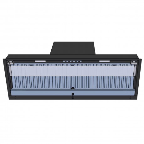 AIRFORCE F300 NoDrop BL/A/90 90cm Μαύρο Απορροφητήρας Εντοιχιζόμενος Τζάκι